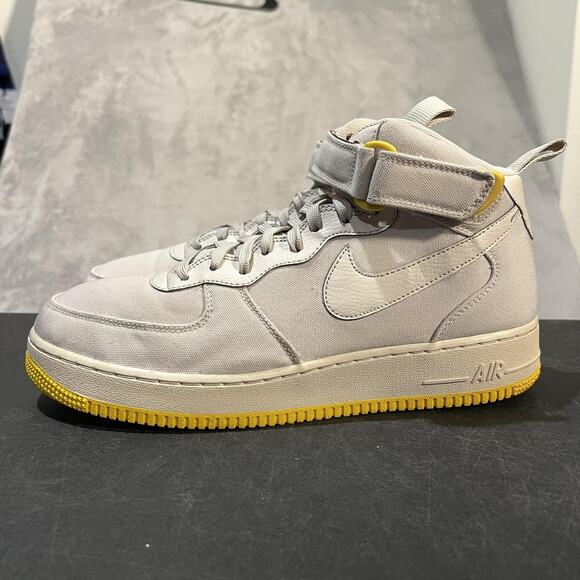 Nike Air Force 1 Mid \'07 Canvas Shoes Mens 11.5 Desert Sand Sneakers Basketball main image 5